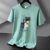 KK 10 Colors Pure Cotton Men T-shirt Round Neck Short Sleeve Loose Mans Tee Shirt S-6XL