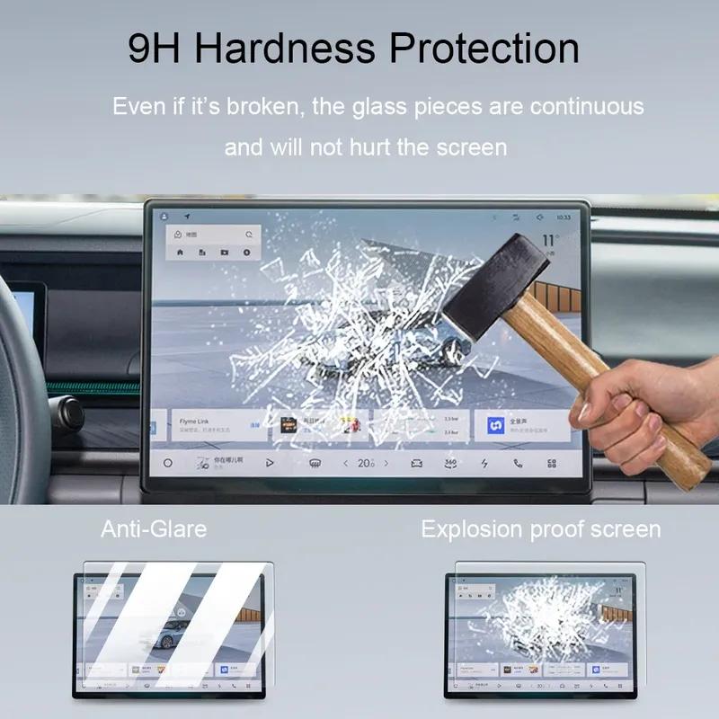 For LYNK&CO 08 2022-2025 Car LCD screen Anti fingerprint glare 9H tempered glass Car navigation screen protector film refit