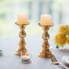 Golden Candle Holders Wedding Table Decorations Metal Stand Candlestick For Wedding Birthday Bar Party Living Room Home Decor