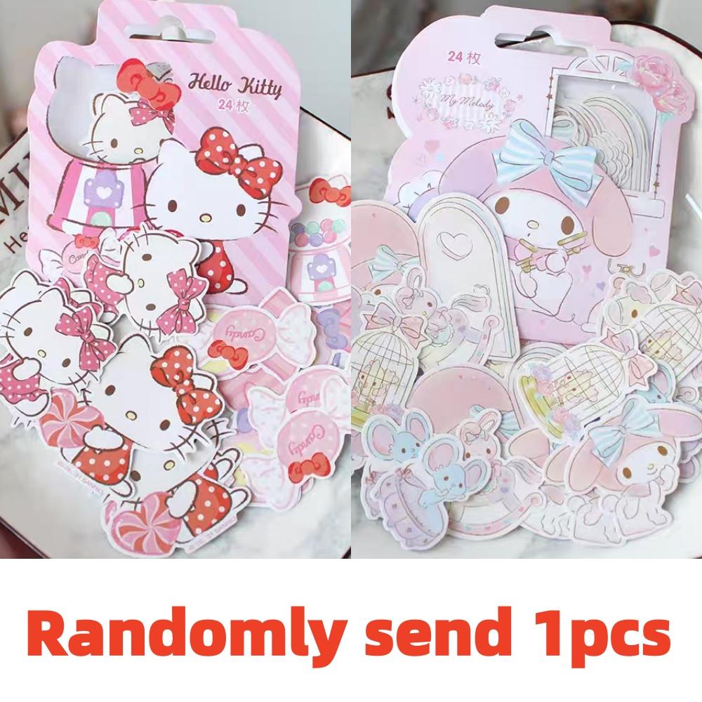 Оригинальные наклейки Sanrio Милые Мультяшная игрушка Мелоди Наклейки для скрапбукинга Кружка для воды Канцелярские принадлежности Декор Наклейка Подарки для девочек