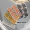 6-Compartment Mini Nail Art Gold & Silver Steel Bead Decor Set