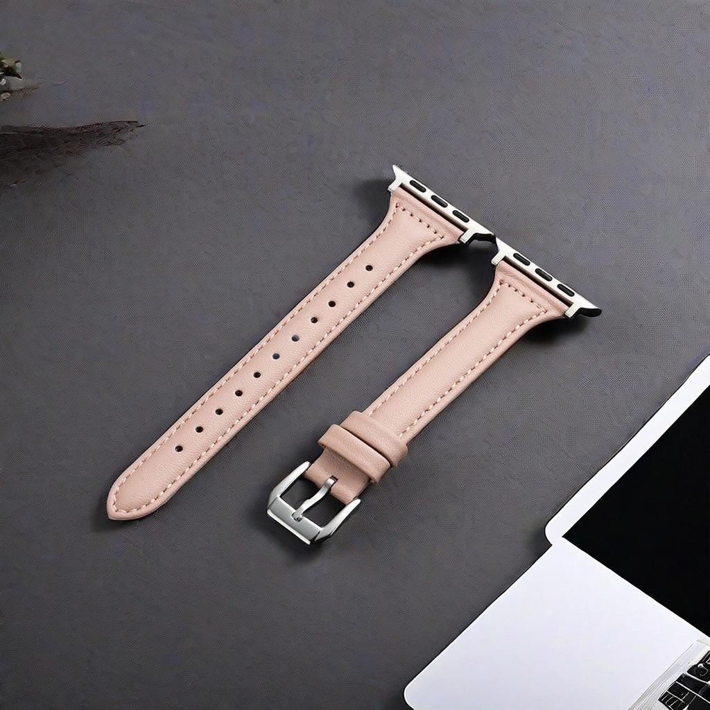 Подходит для Apple iWatch S10 Ultra тонкая талия кожаный универсальный Apple 9876543se супер переходный ремешок для часов
