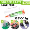 Sn42Bi58 SMD паста для сварки 138 ℃ низкотемпературный бессвинцовый шприц без очистки паяльная паста для ремонта компонентов телефона