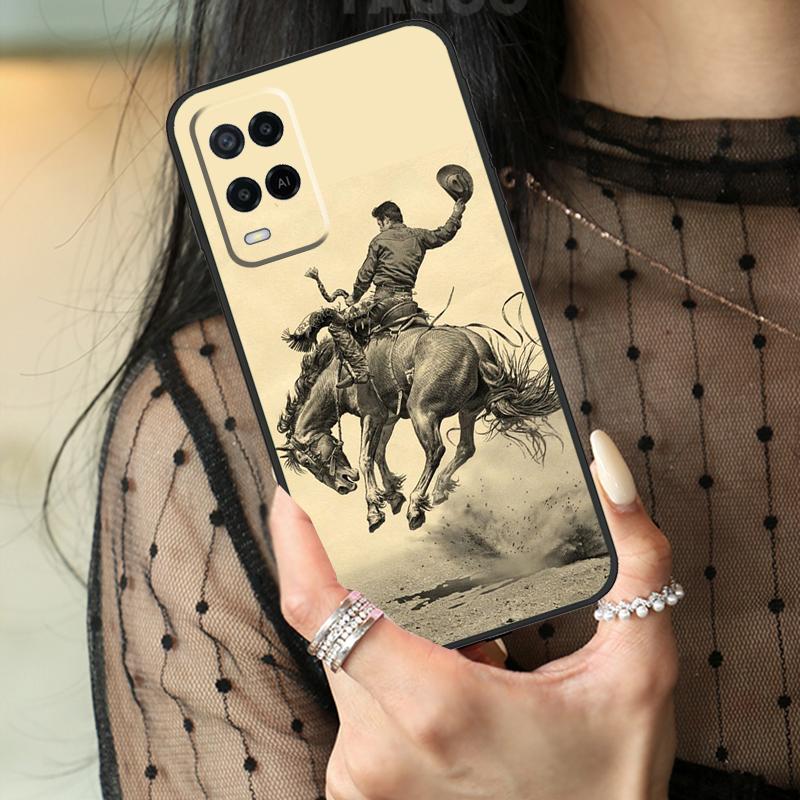 Ковбойский чехол для Oppo A16 A76 A96 A17 A18 A60 A80 A40 A38 A58 A78 A98 A94 A74 A54 A15 A57 A77 A5 Pro