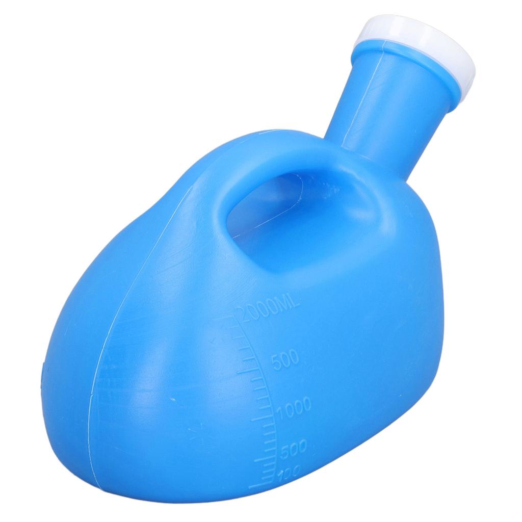 Male Urine Bottle 2000ml Ergonomic Large Opening Strong Plastic Large Pee Bottle with Long Hose for