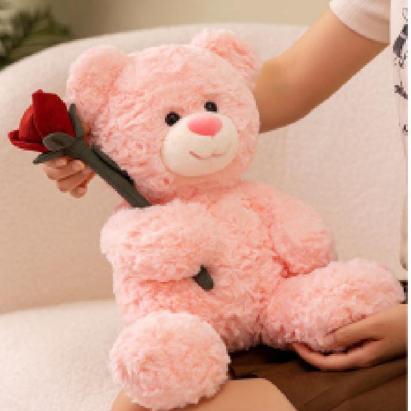 Adorable Brown And Pink Teddy Bear Plush Toy Perfect For Girlfriend Valentine's Gift