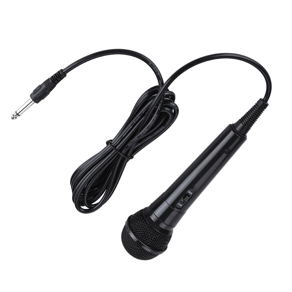 Portable Handheld Moving-coil Wired Dynamic Microphone Clear Voice For Karaoke (Black)