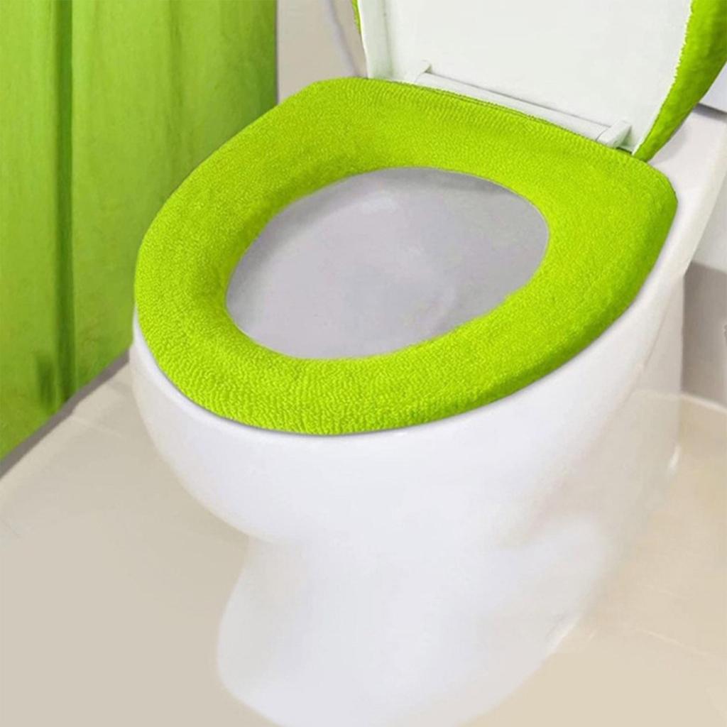 4-Piece Christmas Toilet Seat Covers – Green Holiday Toilet Seat Covers Set, Festive Bathroom Decor For Christmas, Funny Xmas Bathroom Accessories