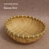 Bamboo Woven Steamed Bun and Vegetable Storage & Draining Basket