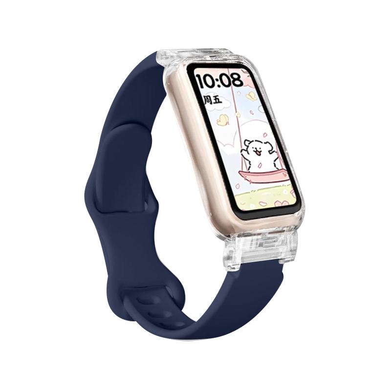 Прозрачный чехол+Ремешок для Huawei Band 10/9/8 Аксессуары Спортивный силиконовый браслет pulseira correa для Huawei Band 10 9 NFC/8 NFC