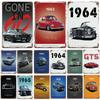 Vintage Car Decoration 80s GTI Sports Classic Car Metal Aluminum Sign Plaque Garage Man Cave Living Room Home Wall Poster Plates