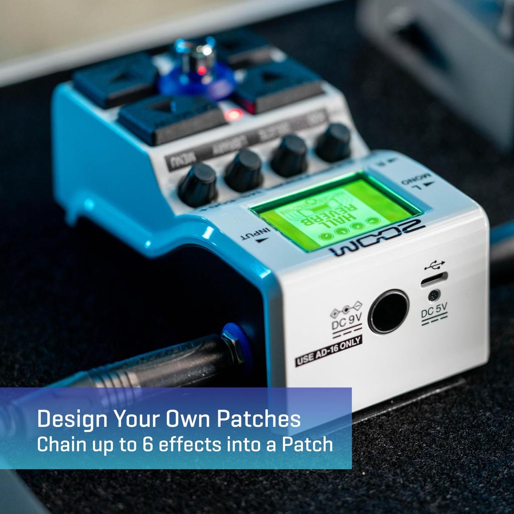 Педаль ZOOM Multi Stomp белого цвета с ИК-портом, 102 типами гитарных эффектов, многослойная MS-50G+