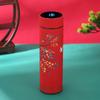 Chinese Style Vacuum Flask With Temperature Display Retro Smart Insulated Water Bottles 304 Stainless Steel Thermal Cu Travel