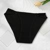 Yousheng Women Panties Hollow Out Thread Solid Color Low Waist Small Hoop Decor Bikini Panties Elastic Cotton Underpants for Daily Wear And Home Sleep