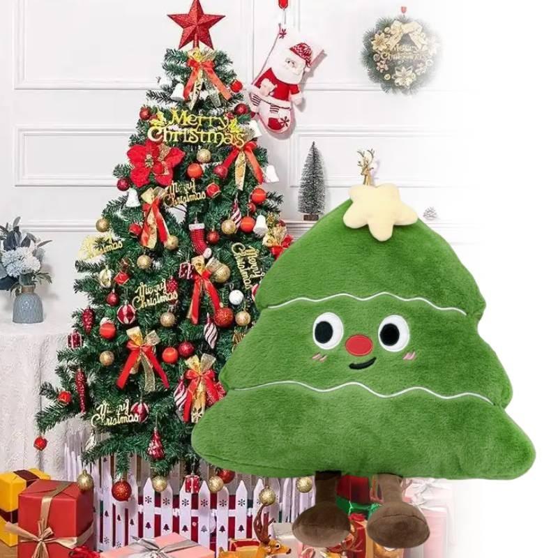 Плюшевая игрушка-елка, мультяшная мягкая кукла, подушка, украшение, детские подарки