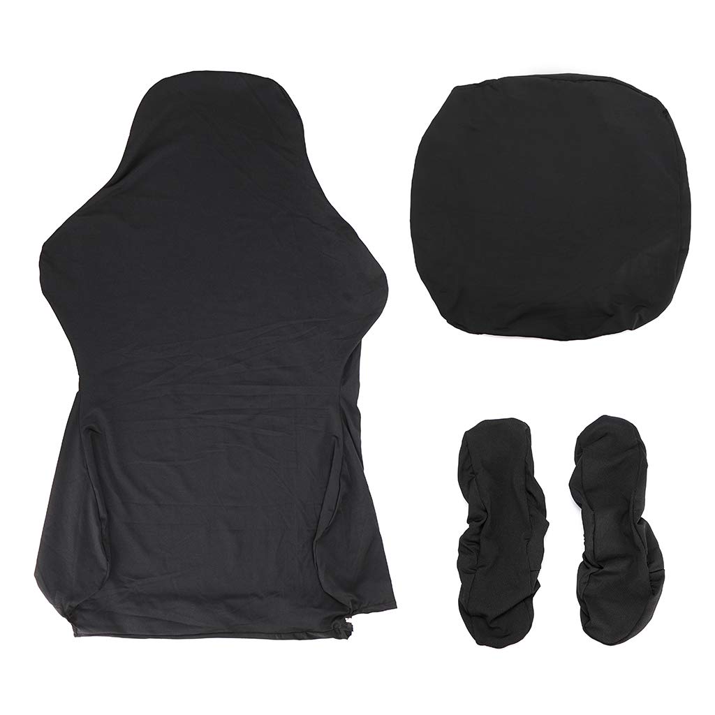 BTSKY Эргономичное офисное компьютерное игровое кресло Эластичный полиэстеровый чехол для откидывающегося гоночного кресла Прочный и черный Накидка, Съемный, (Нет стула)