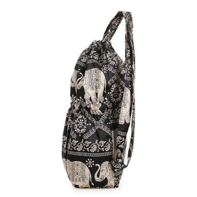 Drawstring Backpack Waterproof Lightweight Fitness Women's Drawstring Shopping Bag Folding Travel Sport Simple Backpack