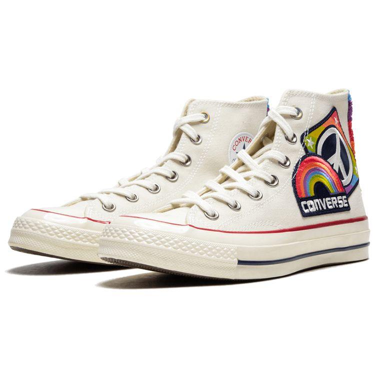 Converse Chuck Taylor All Star 1970s Hi Круглый носок На шнуровке Легкие высокие парусиновые кеды Унисекс Белые 158420c