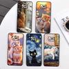Милая мультяшная кошка Иллюстрация Для Xiaomi Mi Poco F3 F4 F5 F6 X3 X4 X5 X6 X7 M3 M4 M5 M6 M7 GT Pro 5G Черный Чехол для Телефона