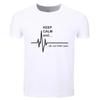 Asian Size Print Keep Calm and Not That Calm T-shirt O Neck Short Sleeves EKG