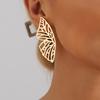 Accessories, Exaggerated Alloy Hollow Butterfly Stud Earrings, Punk Personality Wing Shape Earrings For Women
