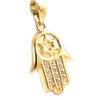 [L4376] - Gold Plated Pendant 'Hand of Fatma' Golden