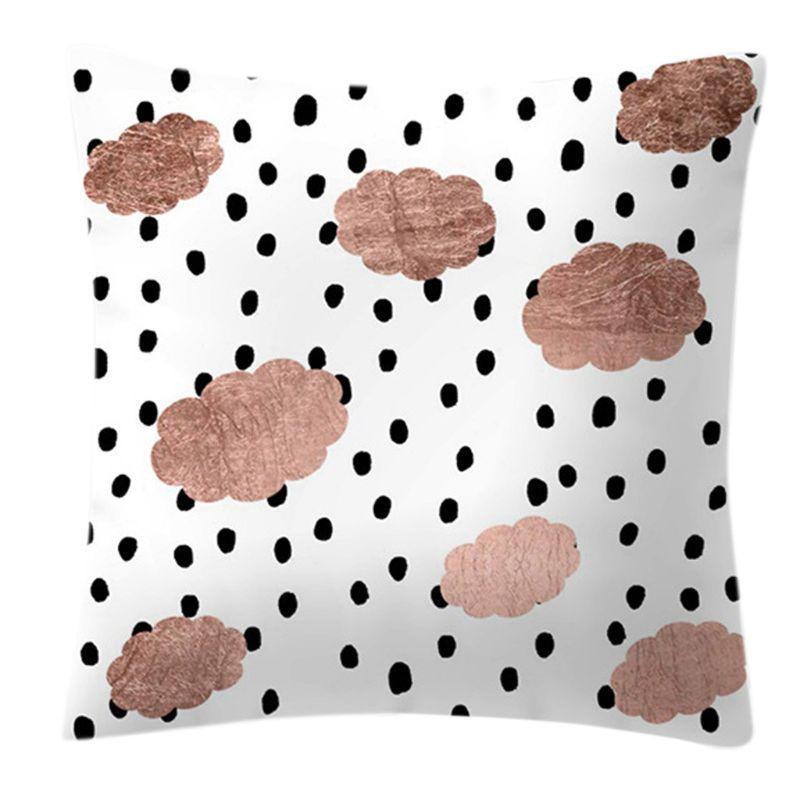 Luxurious Pillow Case Rose Gold Geometric Pineapple Glitter Cushion Cover For Stylish Home Decor