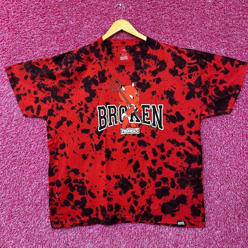 Broken Promises x Hot Stuff Футболка с принтом Little Devil (Маленький Дьявол) tie-dye