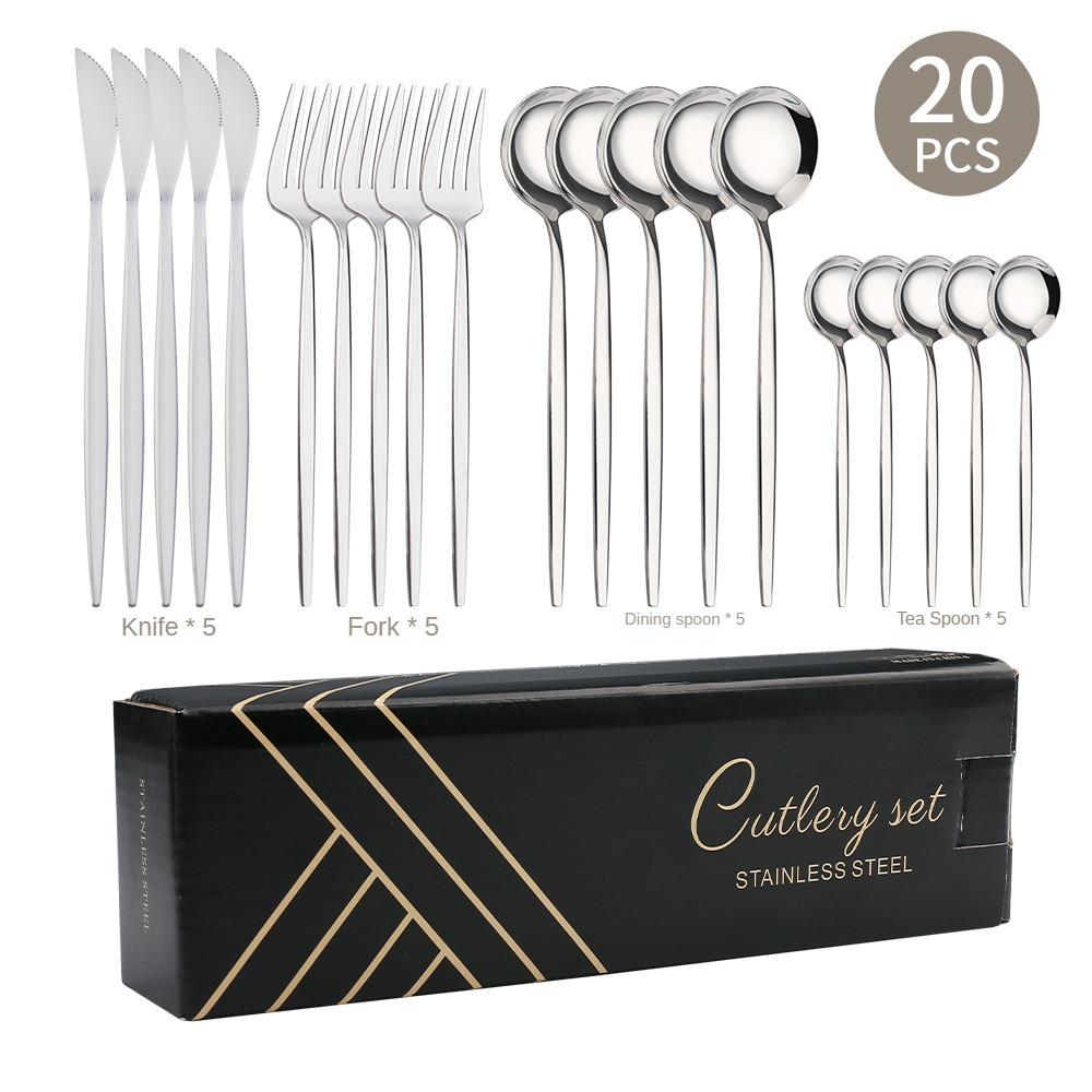 HANYANG 410 Посуда из нержавеющей стали. Товары для семейного отеля. Набор ножей, вилок и ложек для стейка. Посуда в западном стиле.