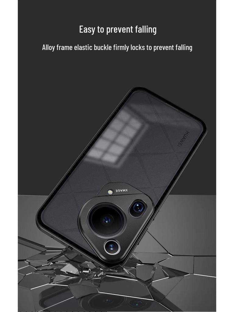 Чехол для телефона Huawei Pura70 Pro с металлическим каркасом, матовой задней панелью на защелках, для P80 Ultra