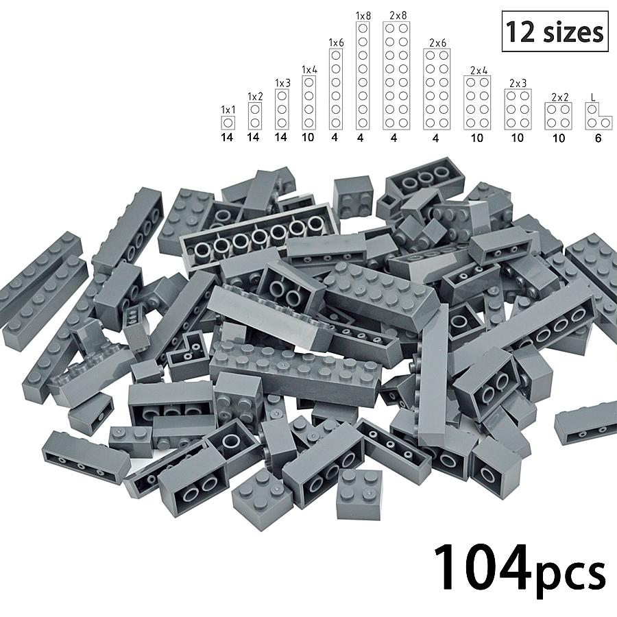 DIY Building Blocks Wall Figures Bricks 1x2 1x3 1x4 L Dots Educational Creative Construction Brick Size Compatible Small Bricks