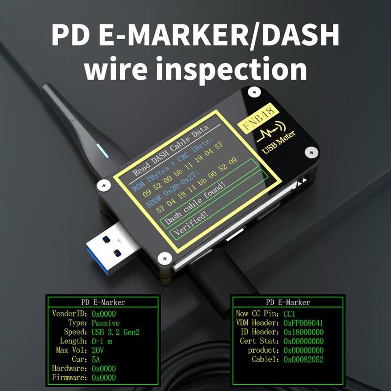 FNB48S FNB48P Trigger Voltmeter Ammeter Current And Voltmeter USB Tester QC4+PD3.0 2.0 PPS Fast Charging Protocol Capacity Test