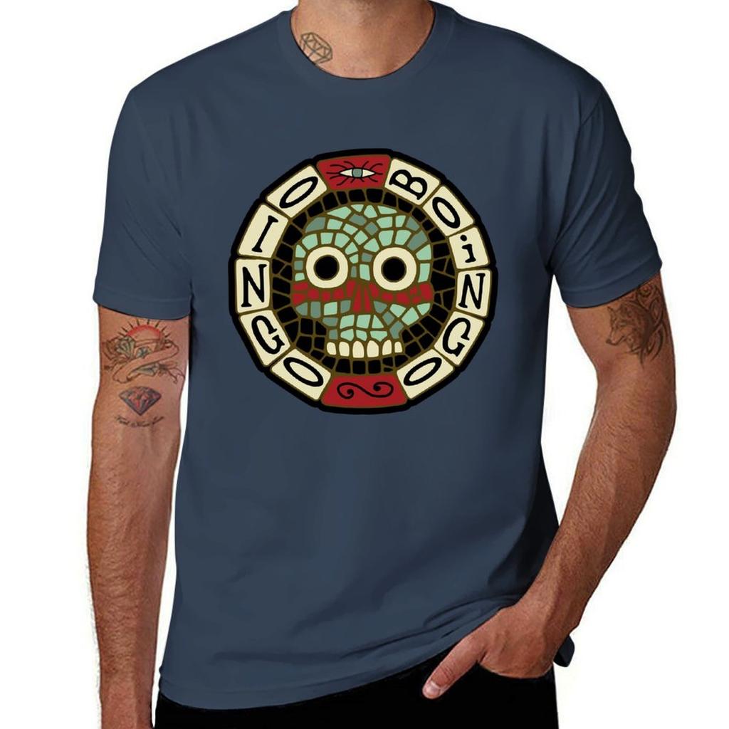 Oingo boingo T-Shirt man t shirt cotton high quality black cotton t-shirt plain for man package T-Shirt