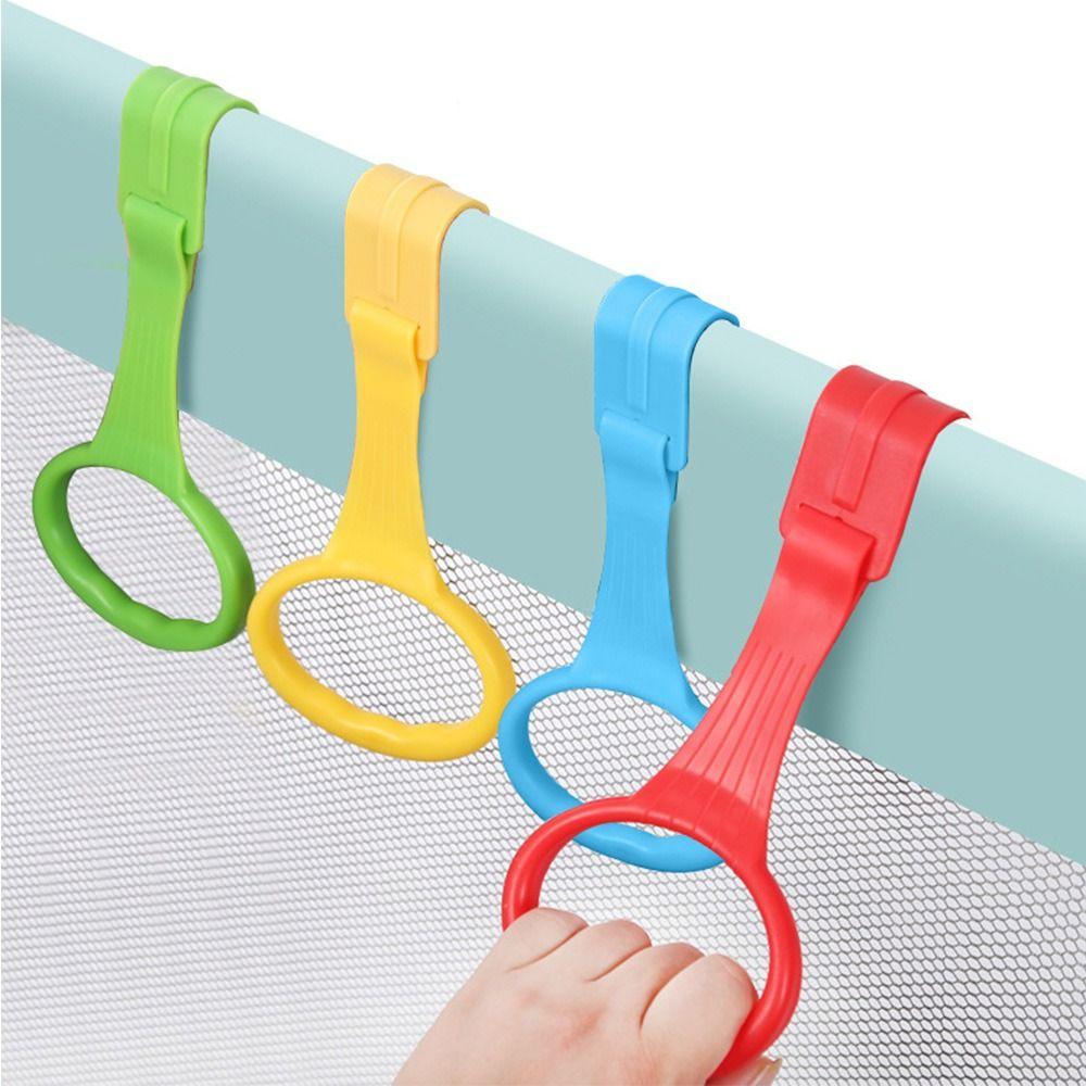 Solid Color Pull Ring for Playpen Bed Accessories Baby Crib Hooks Hand Pull Ring Help Baby Stand