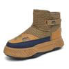 Модные водонепроницаемые ботильоны мужские зимние ботинки для снега плюшевые теплые с высоким верхом повседневные уличные хлопковые туфли бархатные с утолщением теплые ботинки комфорт