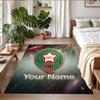 Crystal Velvet Rug Custom Name Text, Soft Non Slip Floor Mat Home DecorMorocco Football