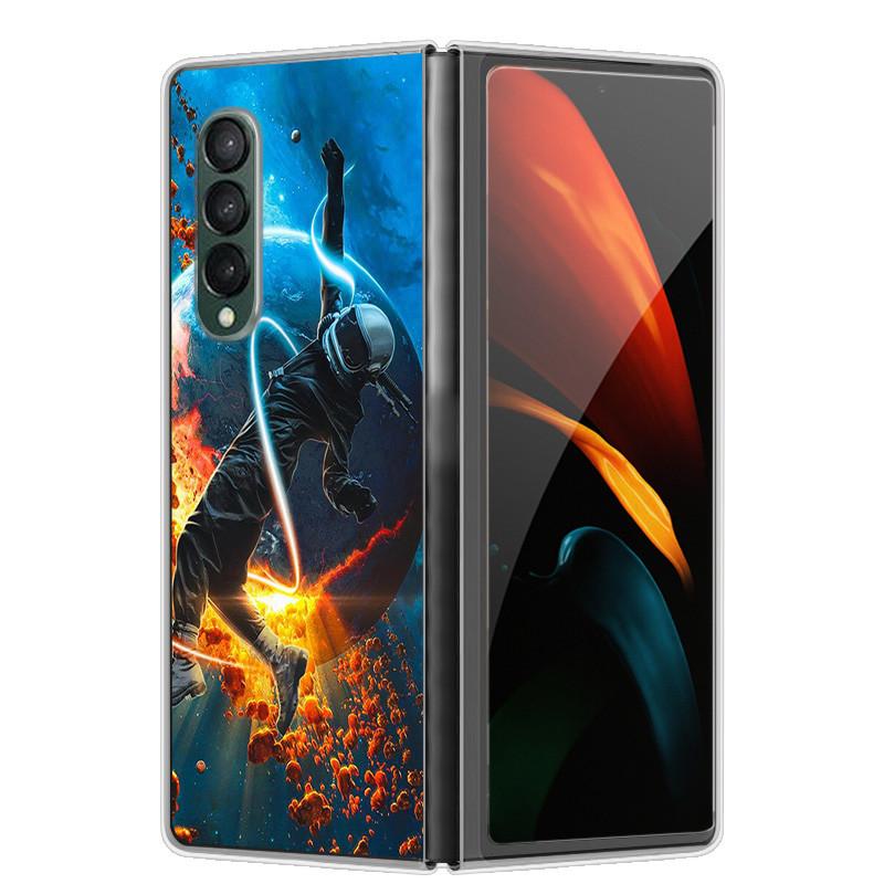 Чехол для Samsung Z Fold 5 Милый Модный Жесткий Прозрачный Чехол для Телефона для Samsung Galaxy Z Fold5 5G ZFold 4 6 5G Защитный Чехол ZFold6