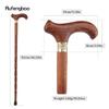 Yellow Wooden Single Joint Fashion Walking Stick Decorative Cospaly Cane Halloween Mace Crutch  Wand Crosier 92cm