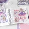 1Pc Sticker Cartoon Girls Decorative Decal Seal Cartoon Girls for Diary Planner Scrapbook School Supply Stationery