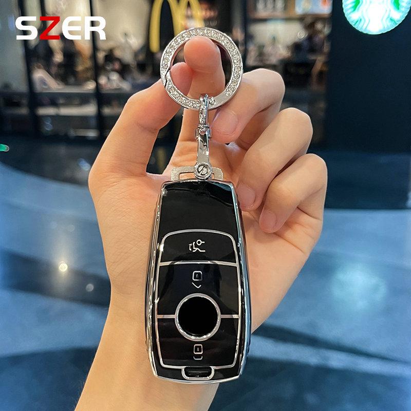 Модный чехол-брелок из ТПУ для ключа автомобиля, оболочка для Mercedes Benz A C E S G Class Glc Cle Cla Glb Gls W177 W205 W213 W222 X167 Amg Брелок