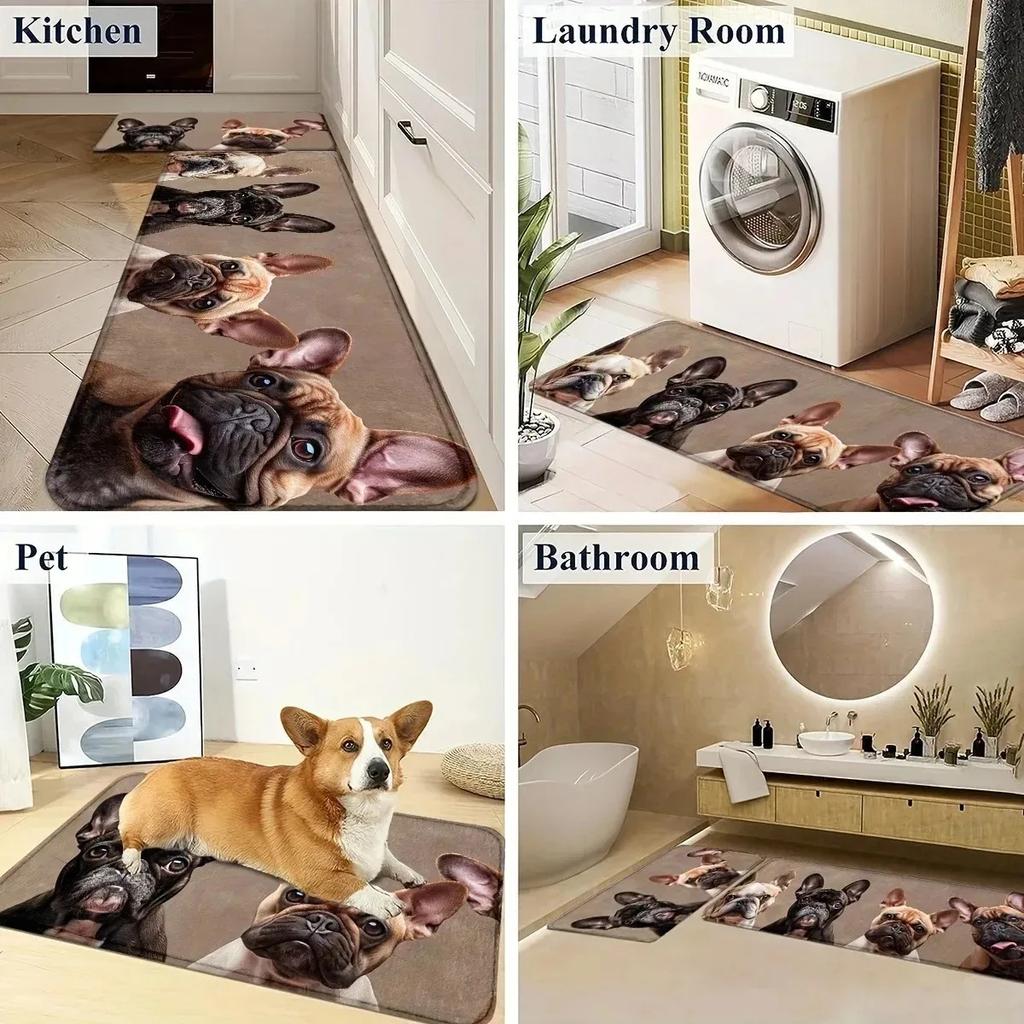 1 шт. Коврики для двери с рисунком кошек-пазлов, Кухонные коврики, Нескользящий поп-дизайн, Коврики для гостиной, Коврик для ванной, Ковер для дома, Декор для раковины, Прачечной