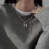 Butterfly Necklace Women'S Autumn And Winter Chain Splicing Collarbone Chain Trendy Cool Niche High-End Sweater Chain
