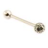 Les Trésors De Lily [L4510] - Gray 'Crystal' Steel Barbell