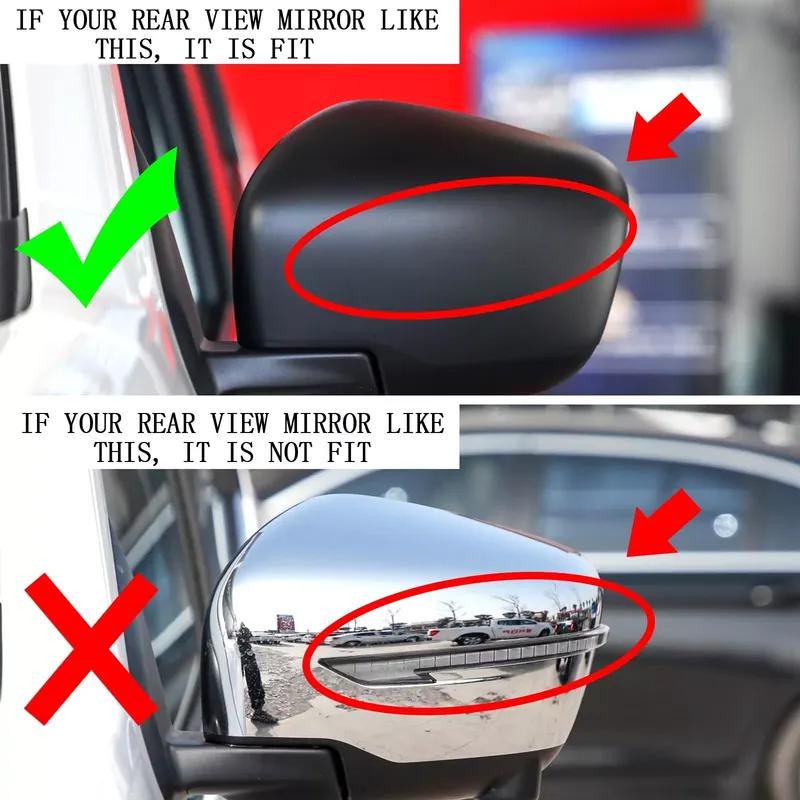 For Nissan Navara D23 NP300 2017- Car Sticker Rearview Side Mirror Cover Wing Cap Exterior Door Rear View Case Trim Carbon