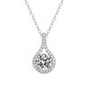 Mossan Diamond 925 Silver Necklace Jewelry Ladies Niche Drop Pendant Korean Version Temperament Two Carat Collarbone Chain