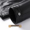 Men's Top-Grain Leather Stand Collar Jacket