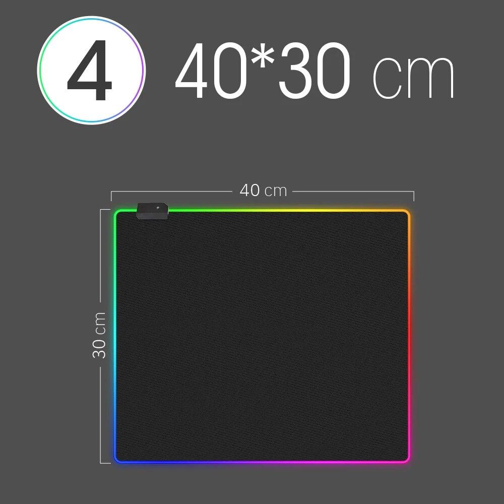 Светодиодный коврик для мыши с RGB-подсветкой, чехол для клавиатуры, коврик для стола, цветной коврик для мыши с поверхностью, водонепроницаемый мульти-размерный коврик для компьютерной игры World Computer Gamer CS Dota