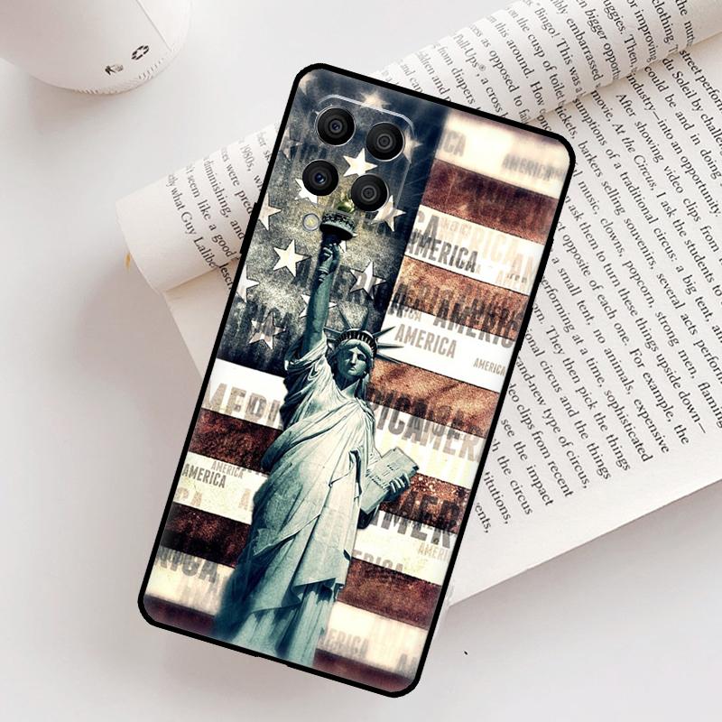 Флаг Америки Статуя Свободы Чехол Для Samsung Galaxy M21 M31 M13 M33 M53 M15 M35 M55 M16 M36 M56 M12 M32 M52 M14 M34 M54
