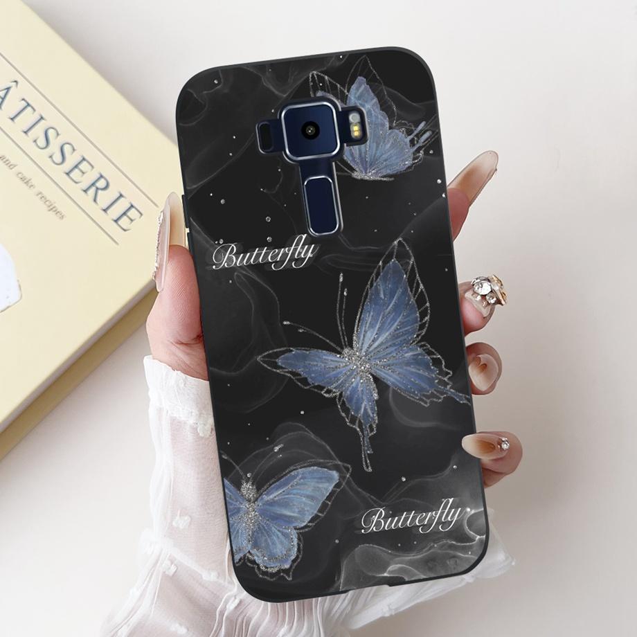 Для ASUS Zenfone 3 ZE520KL Z017D 4 Max ZC520KL X008D 3 Max ZC520TL Чехол Мягкий Силиконовый Задняя Крышка Сумка с Рисунком Сердце Бабочка Цветок