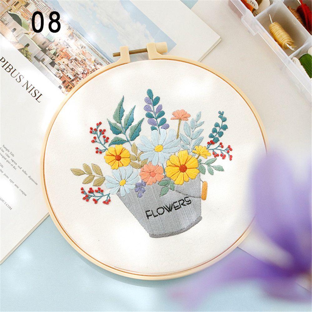 Flowers Plants Pattern Handmade Home Decoration Cross Stitch Embroidery Embroidery Starter Kit DIY